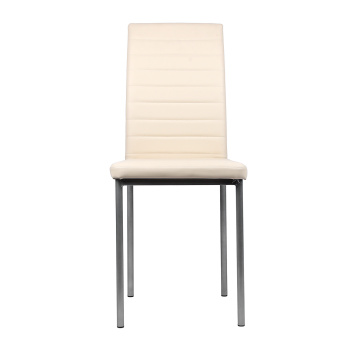 Стул СОРЕНТО ПЛЮС кожазам КРЕМОВЫЙ+металл.каркас*4