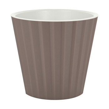 Кашпо пластм. "Sand"  3,3л d верха 190мм h177мм со вставкой Француз. платан IG640110105 *1/9