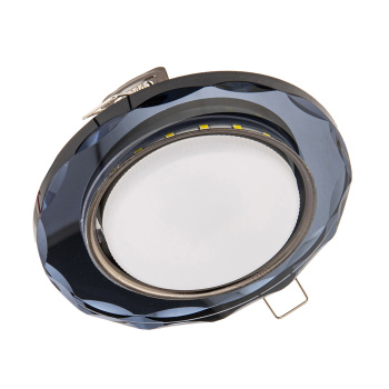 Светильник встраиваемый GX53 H4 LD5313 Ecola Glass Стек Круг с подс.черн хром SP53RCECH *10/30