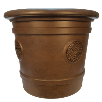 Кашпо пластм.  "Medallion" эффект "камня" 40л d верха 500мм h400мм Коричн. 81-5Е ан.АЕ173*1