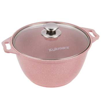 Кастрюля алюм. литая а/приг. Kukmara "Trendy style" Rose 4,0л Ст.кр. к41tsr *1/3