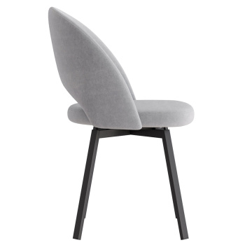 Стул АВИНЬОН 460x570xh920 Парма 1013 Серый+металл.каркас рилли Черный*4