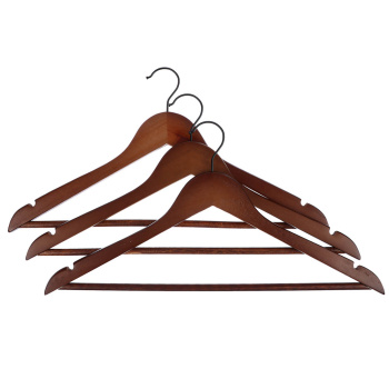 Плечики-вешалка для одежды дерев. НАБОР 3шт 45см Коричн. (арт.455-060) *1/32