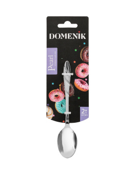 Ложка чайная нерж. "Pearl" КОМПЛЕКТ 2ШТ на подвеске DMC062 "Domenik" *1/12/72
