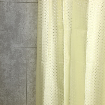 Штора для ванной V-line Бриллиант, 180х180 см, полиэстер, слоновая кость Штора для ванной V-line Бриллиант, 180х180 см, полиэстер, слоновая кость