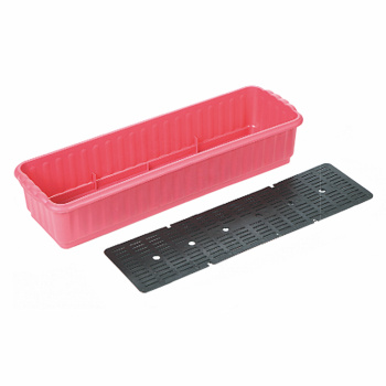 Ящик д/цветов пластм. 59х19х12см с дренажн.решеткой, Цветной ("Радиан") *1/10 Ящик д/цветов пластм. 59х19х12см с дренажн.решеткой, Цветной ("Радиан") *1/10