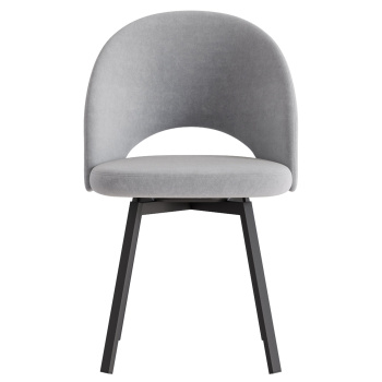 Стул АВИНЬОН 460x570xh920 Парма 1013 Серый+металл.каркас рилли Черный*4