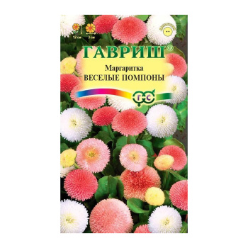 Семена Маргаритка Веселые помпоны  0,02гр Гавриш *10/200 Семена Маргаритка Веселые помпоны  0,02гр Гавриш *10/200