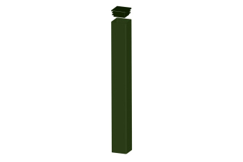 Столб Оц 60*40 L=2,5м RAL6005 с заглушкой (зеленый) ПРЕГРАДА  *1 Столб Оц 60*40 L=2,5м RAL6005 с заглушкой (зеленый) ПРЕГРАДА  *1