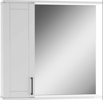 Зеркало-шкаф /Домино/ "Чарли 80" Белый, левый (без подсветки) *1/5