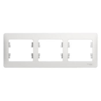 Рамка "Glossa" 3-м белый горизонтальная GSL000103 *1/15/90