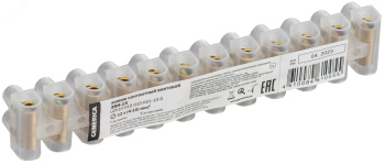 Колодка клемная ЗВИ-15 4-10мм2 (12пар) белый GENERICA IEK *10/500