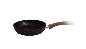 Сковорода алюм. а/приг.литая "Kukmara" "Мраморная" кофейный d18см выс.борта 4см смк18401а *1/12