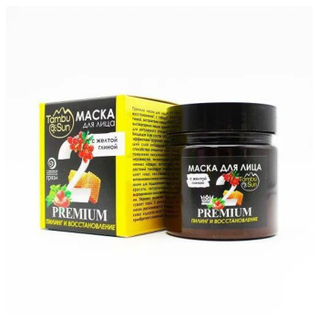 яяяМаска для лица с желтой глиной, PREMIUM №2 «Пилинг и восстановление», TambuSun, 150 мл 4743580