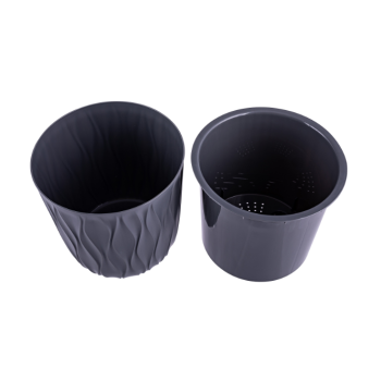 Кашпо пластм. "Desert"  3,6л d верха 182мм h177мм со вставкой Серый 86505 *1/18 Кашпо пластм. "Desert"  3,6л d верха 182мм h177мм со вставкой Серый 86505 *1/18