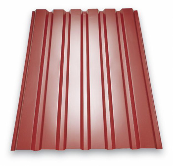 Профнастил МП-18, 1150х3000 мм, 0.45 мм, 3.45 м², красный