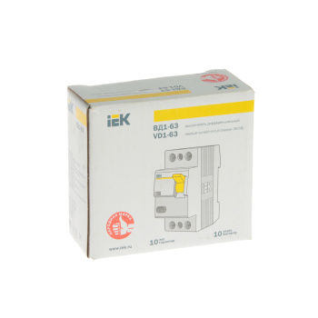 Выключатель дифф. тока (УЗО) IEK 2п 40А 30мА тип AC ВД1-63 MDV10-2-040-030 *1