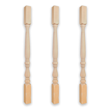 Балясина 4х4х90 см Арелан, точеная, тип 2, сосна, сорт экстра Балясина 4х4х90 см Арелан, точеная, тип 2, сосна, сорт экстра