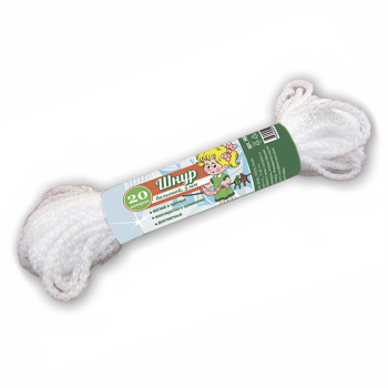 Шнур полипропиленовый d 4мм дл.20м "Бельевой" Белый MPU2339 "Умничка" *1/70