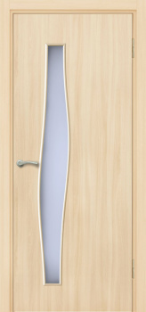 яяяДверь межкомнатная остеклённая "Волна" Беленый дуб 600мм BROZEX-WOOD  *1