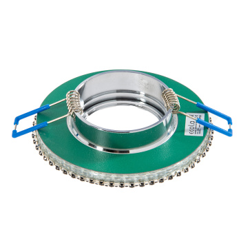 Светильник встраиваемый MR16 DL1662 GU5.3 Glass Ecola Стекло Круг стразы хром FB16RGECB *10/50