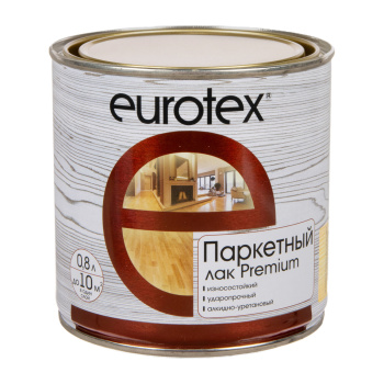 Лак алкидно-уретановый Eurotex Premium, 0.8 л, паркетный, полуматовый